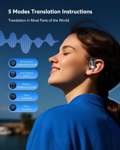 AI Translation Earbuds Real Time, No Subscription 198 Languages Translator