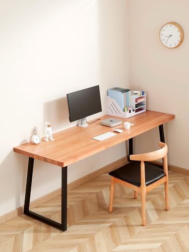 XIXSERTHIA Computer Desk Solid Wood Home Bedroom Computer Desk Desk Modern Study Desk Desk Workbench Office Desks(160 * 80 * 75cm)