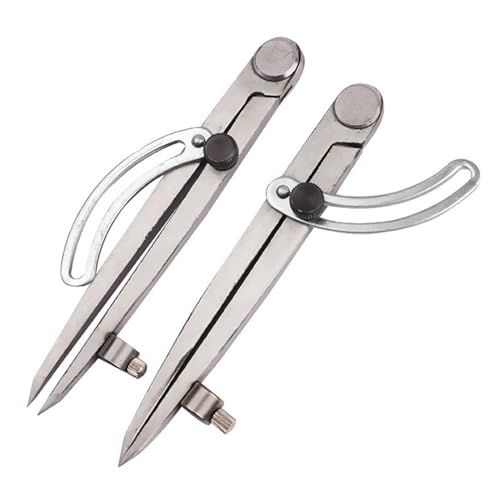 MENGKK Drafting Compasses Steel Wing Divider Pencil Marking Tool Adjustable Scriber Woodworking Compass Drawing Tool Accessories