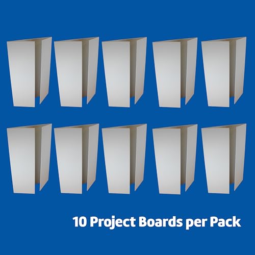Flipside Products 36” x 48” Foam Project Boards for Presentations, Science Fair, School Projects, Event Displays and Trifold Picture Board - White 3/16" Thick - 10 Pack