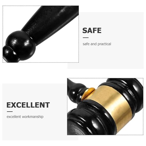 Wooden Judge Gavel Hammer for Meetings, Auction Courtroom Use & Legal Scenarios Auction Hammer
