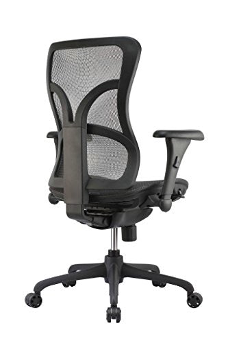 Open Plan Systems Engage OPS-B8 Modern Office Task Chair, Gray Mesh Back, Adjustable Arms