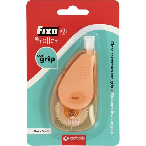Fixo Roller - 12 Pack Side Correction Tapes Extra Long 8m x 5mm Ergonomic with Extra Strong Grip Instant Writing Perfect Office School Supplies