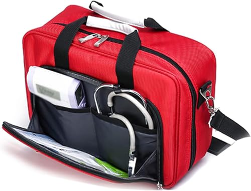 YUSIWOAL Professional Empty First Responder Bag Emergency Shoulder Bag Empty, Trauma First Aid Kits Storage Bag with Handle for Home, Office, and Outdoor Adventures(Navy Blue)