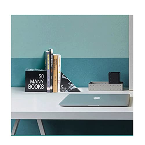 Bookends Geometric Bookends Wooden Book Ends Classic Light Luxury Book Stopper Suitable for Office and Home Furnishings Best Gift Book Ends (Color : Black)