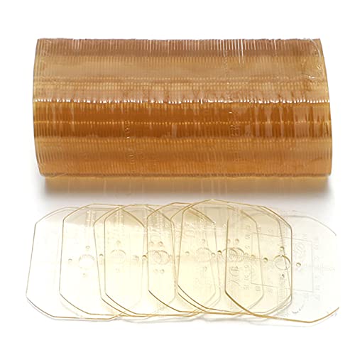 CLAKY About 70Pieces/Set Lens Templates Lens Eyeglasses Lens Blanks Lens Template for Maker Glasses Yellow