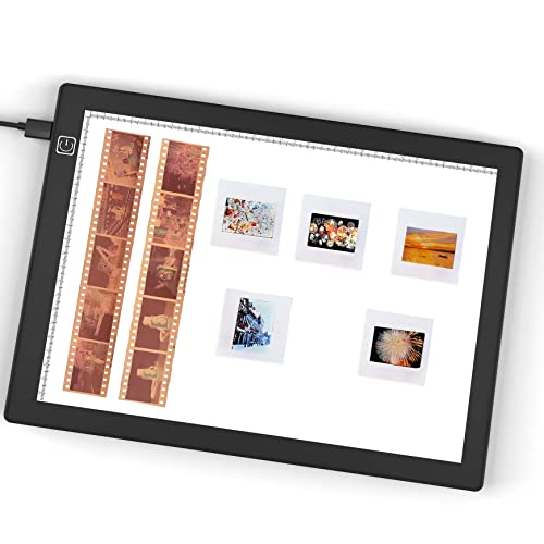 Slide Viewer Light Box 5600K 12”x8” Ultra-Thin Adjustable Brightness Backlight for Slides and Film Negative Scanning