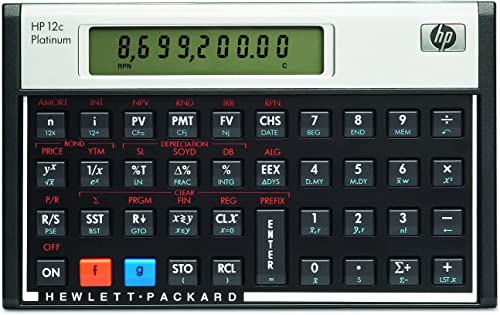 HP 12C Platinum Financial Calculator + WYNGS Protective Case Black