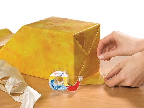 Tesa Double-Sided Adhesive Photo Film Tape in Dispenser 12 mm x 7.5 m Pack of 10