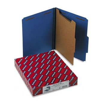 Smead Four-Section Colored Pressboard Top Tab Classification Folders with One Divider FOLDER,CLAS,TPTAB,LTR,DBE (Pack of2)
