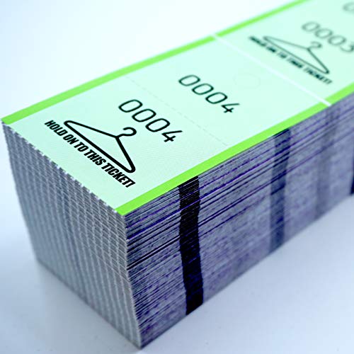 Coat Check Tickets - Hanger Image - Fast, Secure & Affordable Event Tickets by MyZone Printing (Green, 5000)
