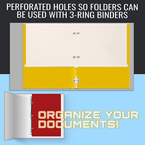 Better Office Products 2 Pocket Folders Bulk, Letter Size Paper Portfolios Case of 100, Assorted Primary Colors, Durable Folders Bulk for School, Office, Classroom Organization & Filing