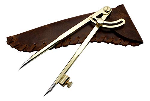5MOONSUN5 8'' Large Pencil Marking Compass Circle Leather Scratch Compass