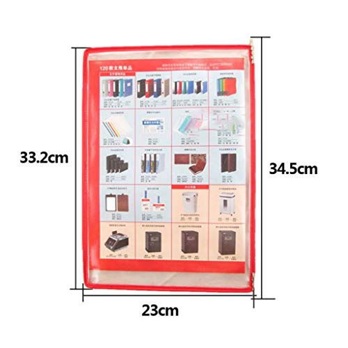 KGDJBGSE Wall Mounted File Holder A4 Folder Organizer Hanging Flip Display Magnetic(5 pages)