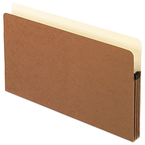 3 1/2 Inch Expansion File Pocket, Manila/Red Fiber, Legal, 25/Box