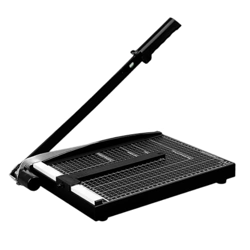 Purzen Paper Cutter, Guillotine Trimmer, 12" Cut Length, 10 Sheet Capacity