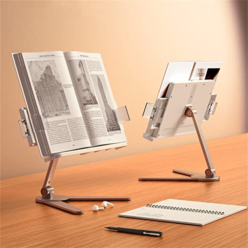 CVXSDFI Foldable Reading Book Stand Cookbook Holder Desktop Adjustable Height&Angle Bracket