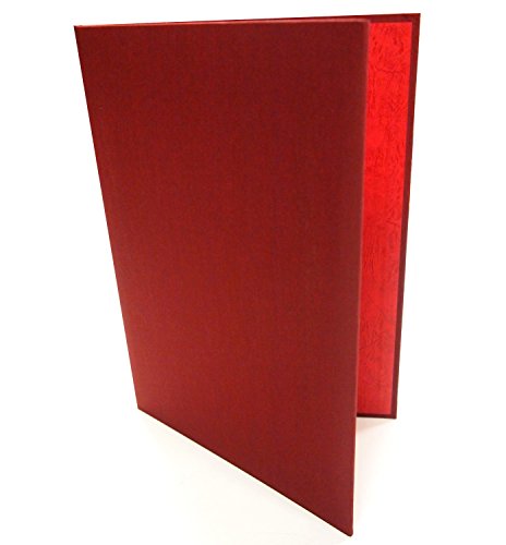 FSH-B4-R Certificate File, Cloth Pasting, Bi-Fold Type, B4 Size, Red, Office Supplies