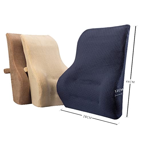 XDSRFVW Auto Car Lumbar Back Support Waist Cushion Headrest Supply Memory Foam for Office Home Chair Styling Seat