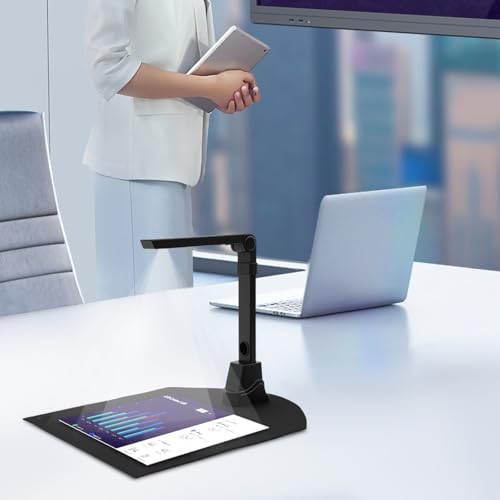BRICZUNA A3 Book & Document Scanner 12MP Fast Scan Document Camera Scanners for Computers Portable Receipt & Photo Scanner Desktop Scanners for Mac & Windows, Video Recording, 200+ Languages OCR