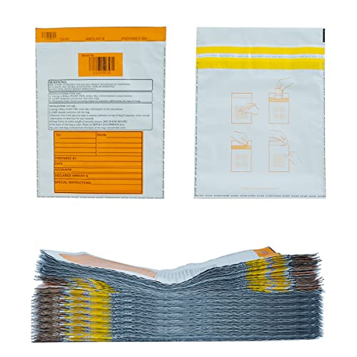 Deposit Bags 9" x 12" Cash Deposit Bag【4 × Security Protections】Money Deposit Bag (500)