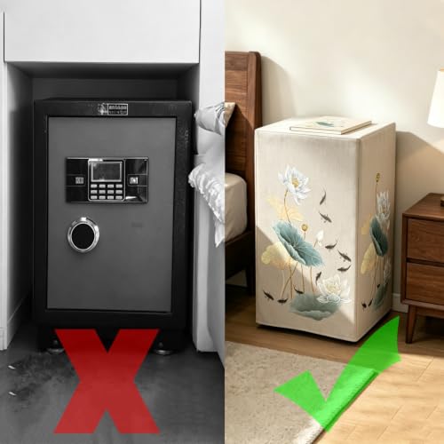 Minglez Safe Cover Disguise Decorative Safety Dust Cover with Flowers
