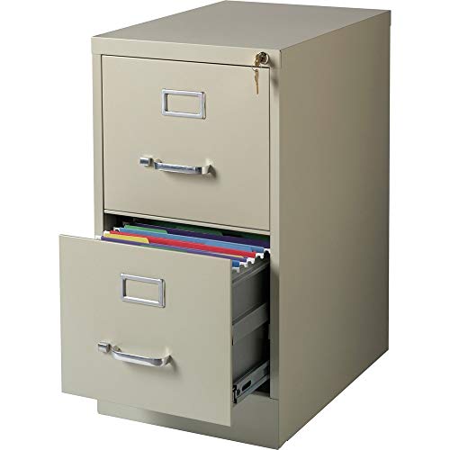 Lorell LLR42290 2-Drawer Vertical File, 15" x 22" x 28, Putty