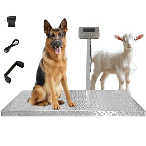 Wixeeua Upgraded 1100lb Livestock Scale, 40"x20", Non-Slip Surface