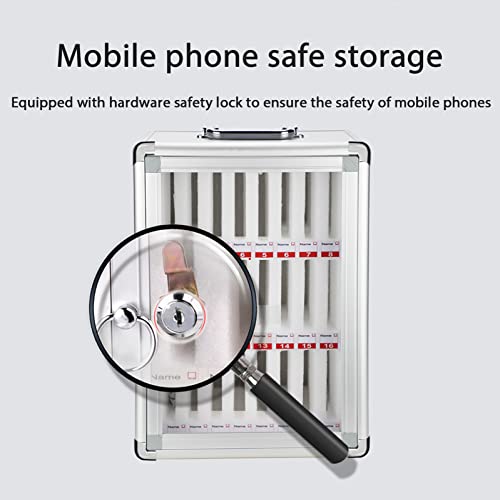 SDdPulse Mobile Phone Safe Deposit Box - 36 Slot Storage Cabinet for Cell Phones Pocket Locker with Security Lock Portable Hand-Carry Design Ideal for Offices and Events,12slots