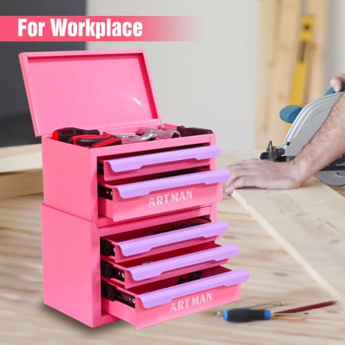 AMZXPLORE 2+3 Layers Stackable Desk Organizer, Steel Storage Box