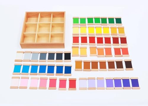LLTCMAOYI Montessori Wooden Color Board Set Teaching AIDS, Montessori Color Box Materials Sensorial Educational Tools