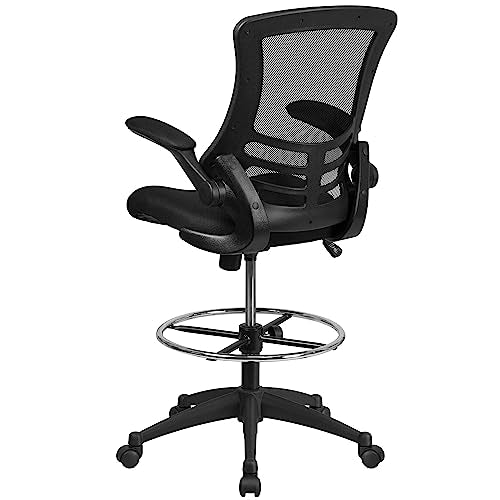 EMMA + OLIVER Mid-Back Black Mesh Ergonomic Office Chair