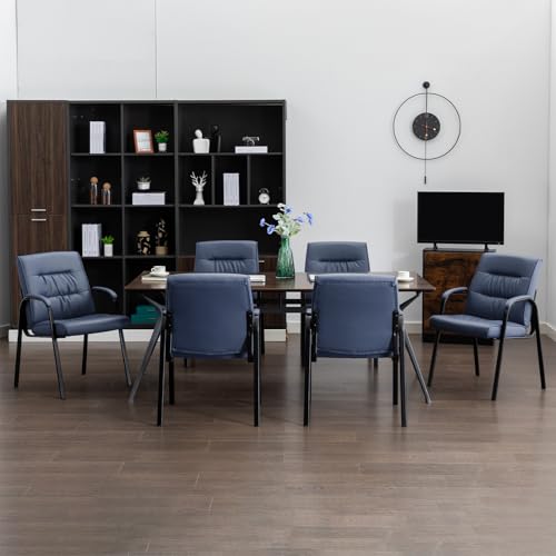 BoisKom Office Guest Reception Chair Set of 2, Conference Room Chairs Waiting Room Chairs 2 Pack, Modern Leather Office Desk Chair No Wheels.