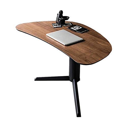 Computer Desk Home Office Computer Desk Bedroom Desk Gaming Rounded Corner Grinding Design Various (Walnut) 150 72 75cm