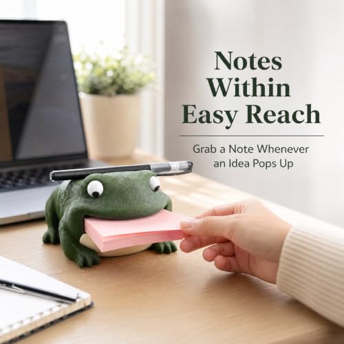 FKSWSQY Toad Sticky Note Holder, 3D Printed Desk Organizer