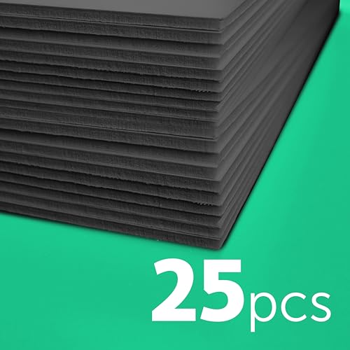 Flipside Products Total Black Foam Board 32" x 40" - Premium Double-Sided with Black Core - 3/16" Thick - Arts and Crafts, Presentations, Large Signboards, Backing Board, Display - Pack of 25