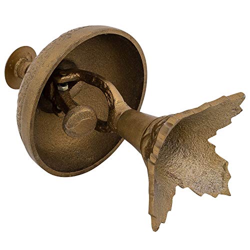 aubaho Table Bell 13 cm Bell Hotel Bell School Bell Antique Style Aluminium