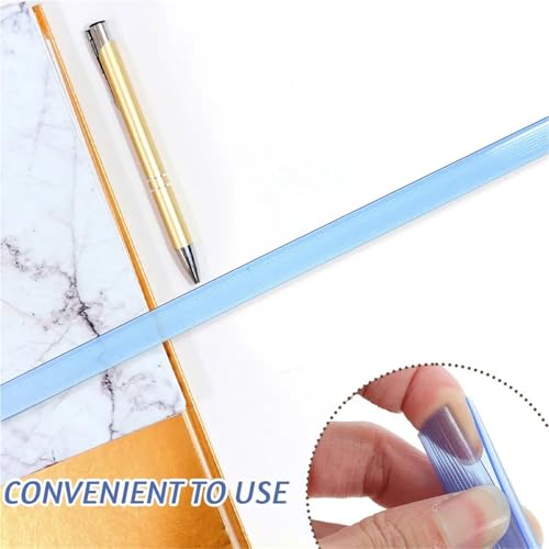 Binding Bars Slide Grip 50Pcs Plastic Slide Binder Rings Transparent Pull Rod Design Sturdy ABS Binding Bars for Reports Loose Document
