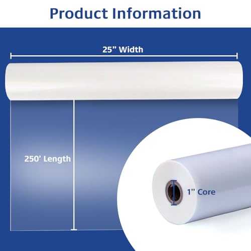 TruLam - 2 Rolls Standard Gloss 3 Mil 25 in. x 250 ft. x 1 in. Core Laminating Film