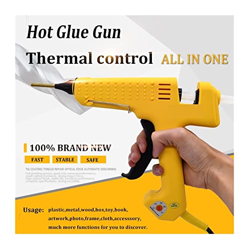 LIBODD Hot Glue Gun 250W Professional Hot Melt Glue Gun with Tool Kit Pure Copper Nozzle Adjustable Temperature High Power Use 11mm Glue Stick for DIY Arts, Crafts and Quick Repairs(Set-4)