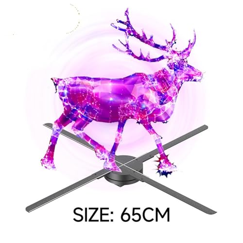 65CM 4 Blades Advertising Display Technology Holographic LED Fan Billboard 3D Hologram Pictures Video Projector(C-65 640LED)