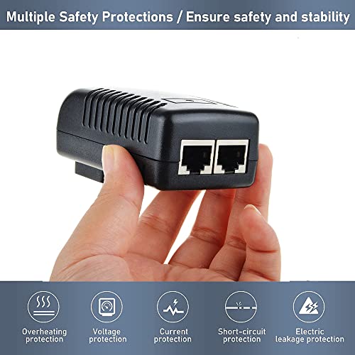 Digipartspower 48V AC/DC Adapter for Konftel 300IP IP Conference Station VoIP IP SIP Telephone Phone with PoE Ethernet LAN Injector Power Over Ethernet (PoE) DC Power 48Vdc
