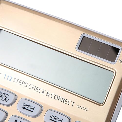 ZHIQISHI Scientific Calculator Calculators Desktop Calculator， Gold Dual Power Supply Office Commercial Electronic Exam Stationery