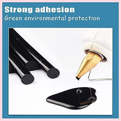 ZTBH Hot Melt Glue Sticks 100 Pcs 7x100mm Hot Melt Glue Sticks, Adhesive Sealing Black Color Wax Stick, for Electric Glue Gun Craft Sticks Melt Glue Stick