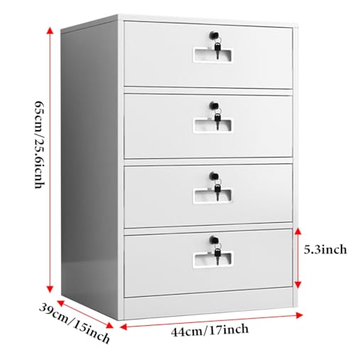 ntumLeap Vertical File Cabinet with 4 Lockable Drawers,Space-Saving Steel Storage for Home & Office,Modern Design for Secure Document Nization & Efficient Workspace Management,