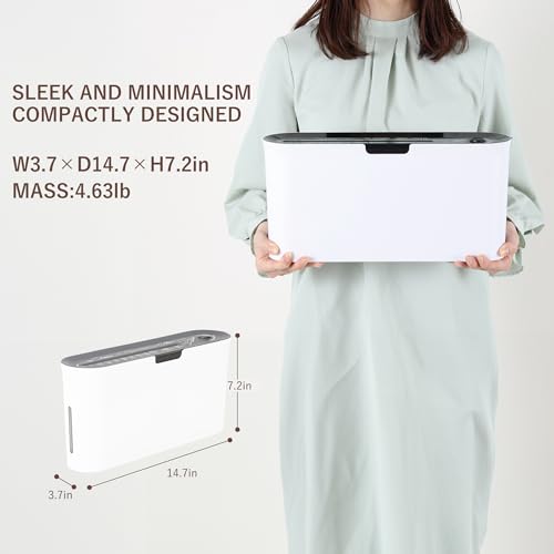 Asmix B08W Paper Shredder for Home use Office, White Compact Design, 2 Sheet Crosscut Paper, 10 Mins Running Time 14.7" × 7.2" × 3.7"