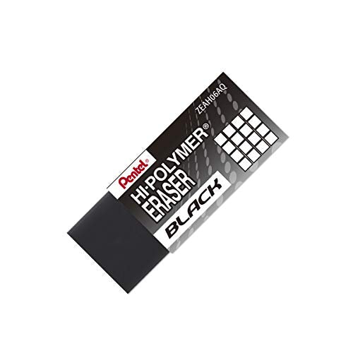 Pentel Hi-Polymer Block Eraser, Small Black 48 pack (ZEAH06A)