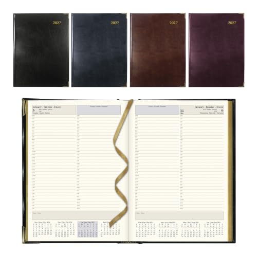 Brownline® 2027 Executive Daily Planner, Appointment Book, 12 Months, January to December, Sewn Binding, 10.75" x 7.75", Assorted Colors, Trilingual (CBE514.ASX)