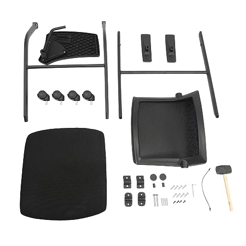 Mesh High Back Arm Chairs with Tablet & Arms for Conference Meeting Guest Reception, Ergonomic Design for Spine Protection Equipped with Four Swivel Casters for Mobility