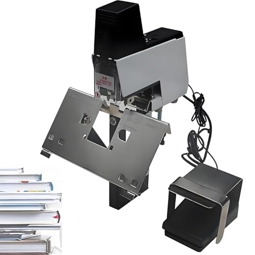McbeAn Electric Saddle Stapler, Stapler Binder Machine with Pedal, 1-9 Levels of Intensity Adjust, Fast and Efficient Binding, Binding Thickness 2-30 Sheets of Paper, for Graphic Stores, Schools
